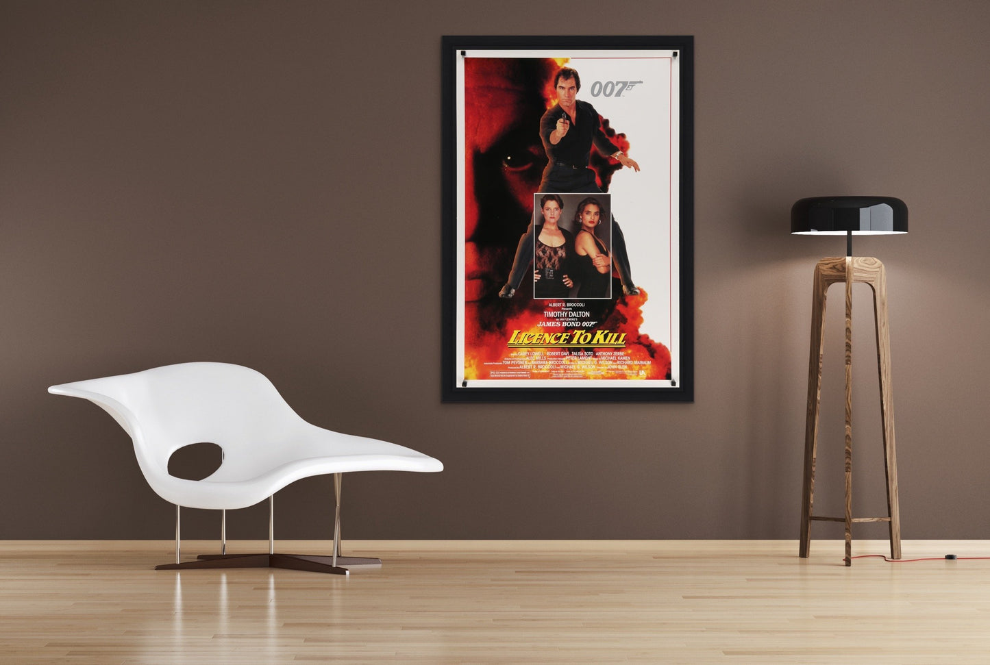 An original movie poster for the James Bond film Licence to Kill