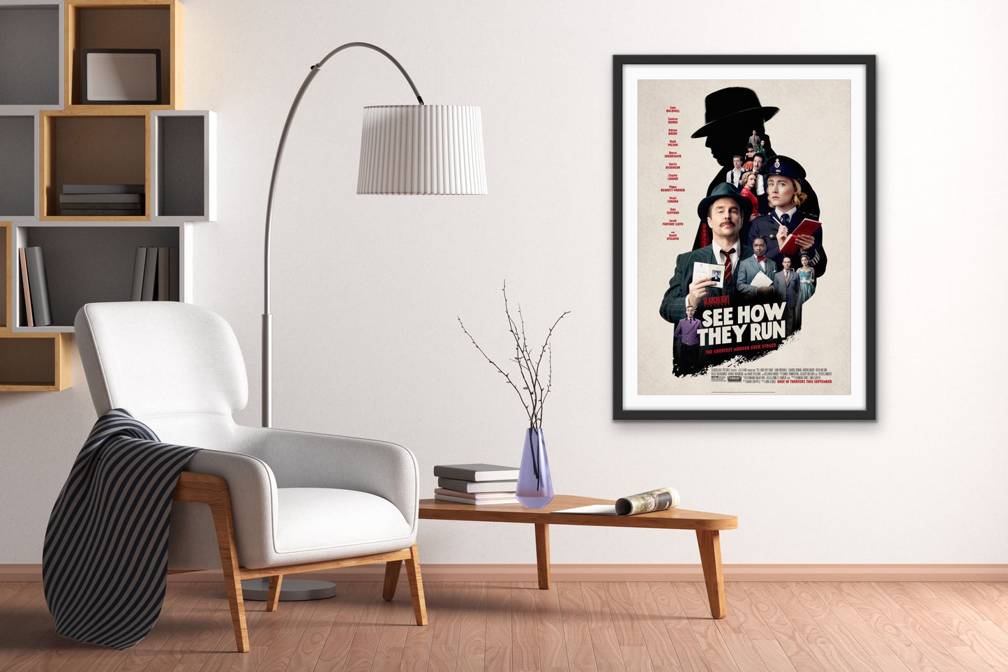 An original movie poster for the film See How They Run