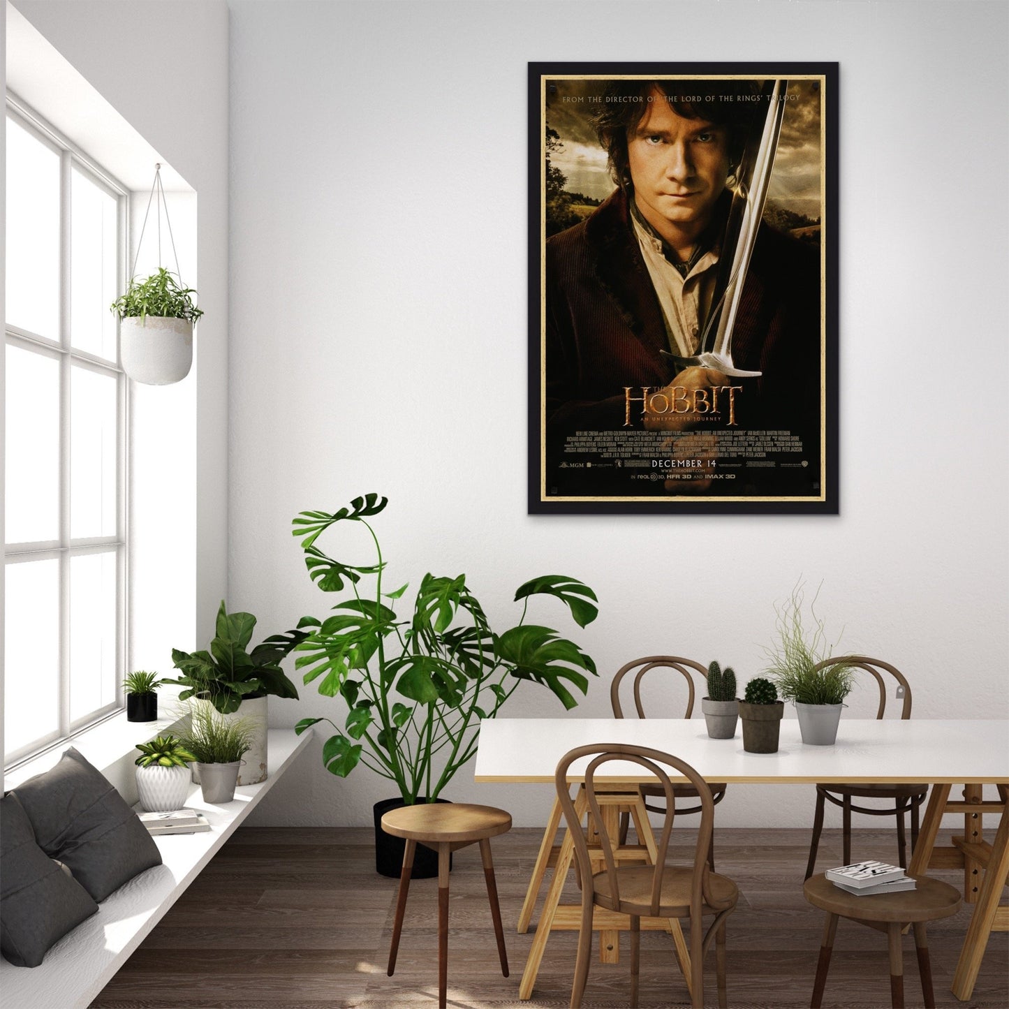 An original movie poster for the film The Hobbit