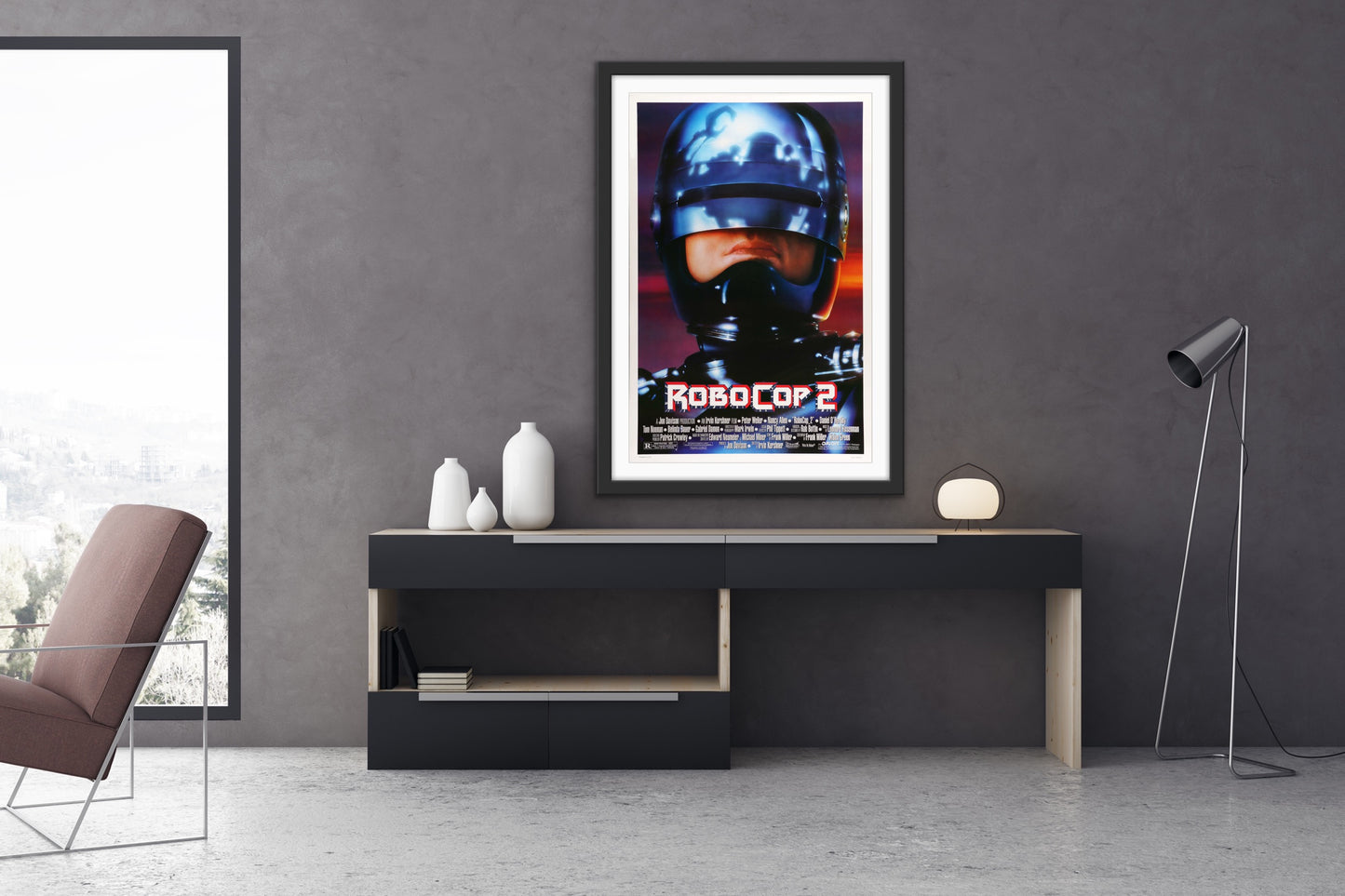An original movie poster for the film Robocop 2