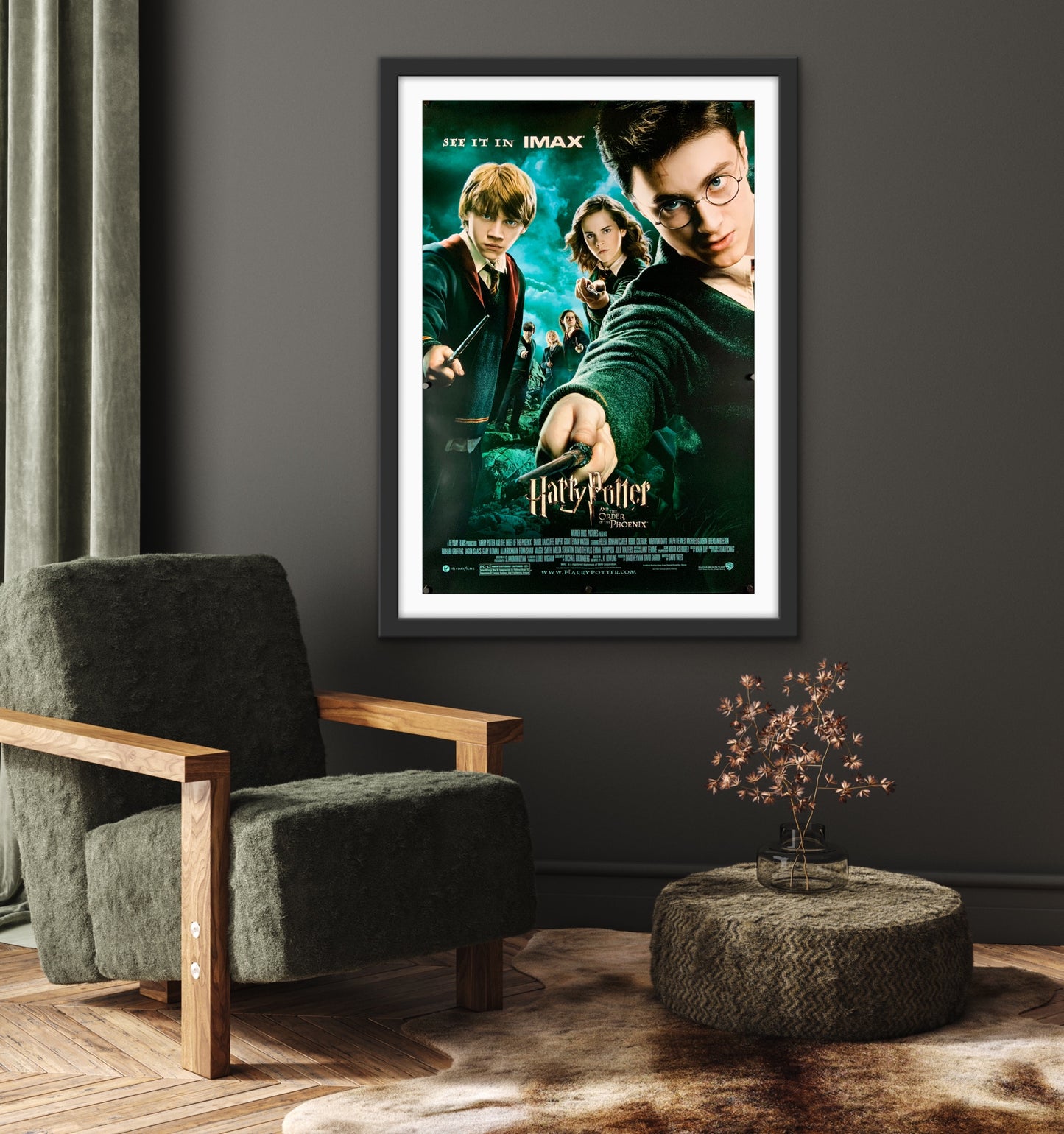 An original movie poster for the film Harry Potter and the Order of the Phoenix