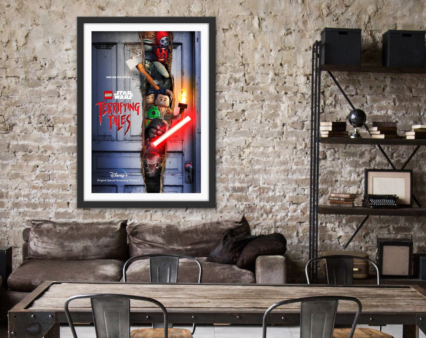 An original one sheet movie poster for the Star Wars Lego film Terrifying Tales
