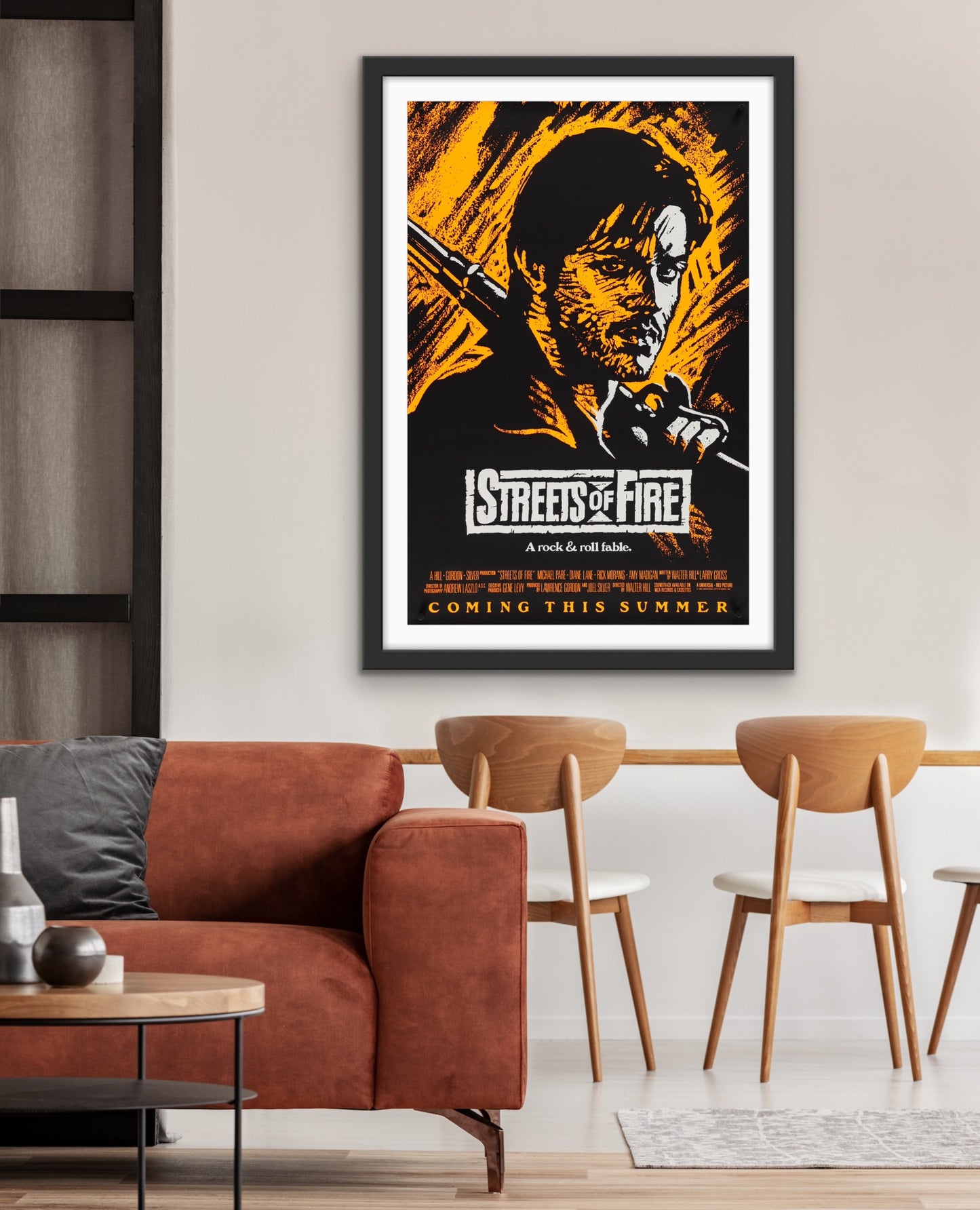 An original movie poster for the film Streets of Fire
