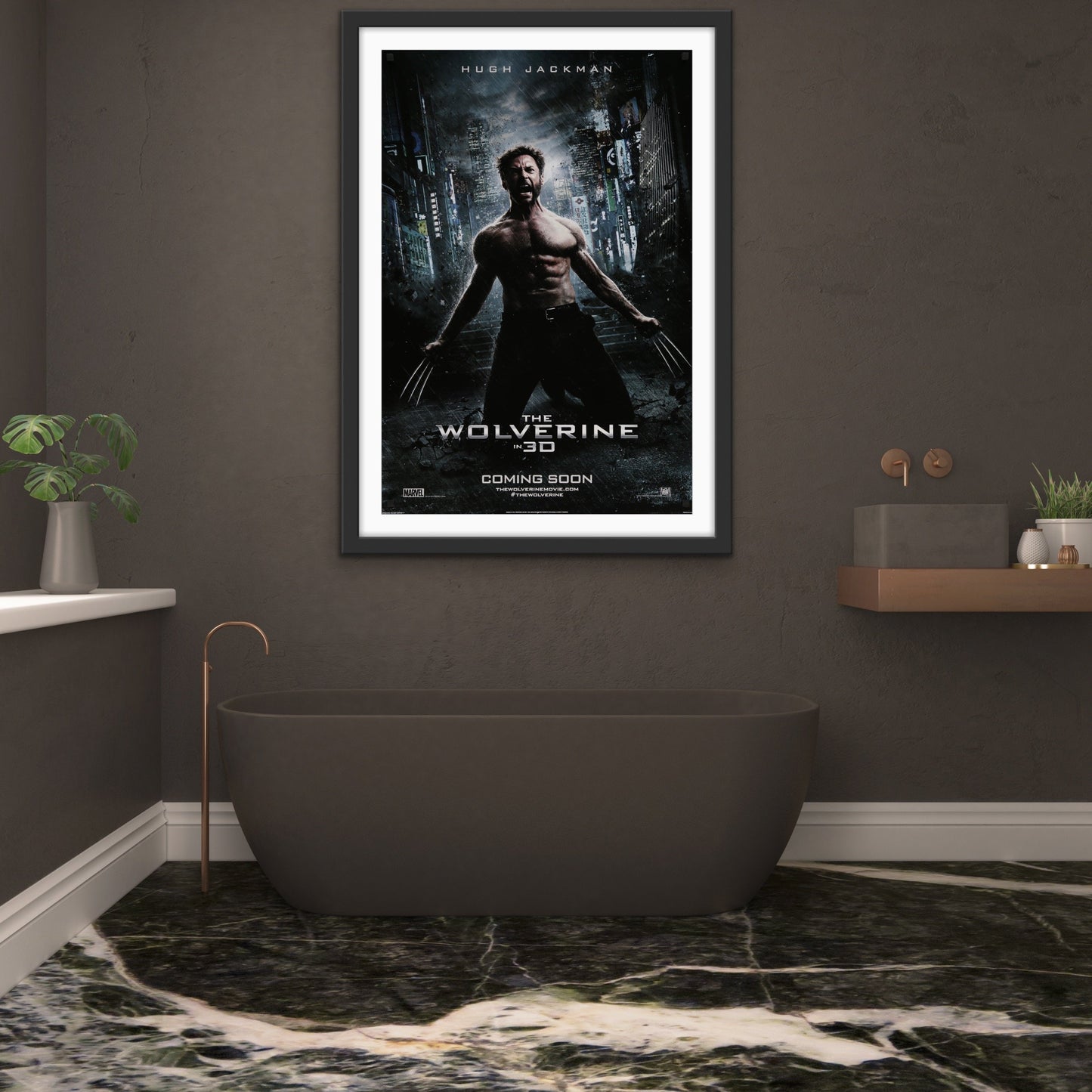 An original movie poster for the Marvel film The Wolverine