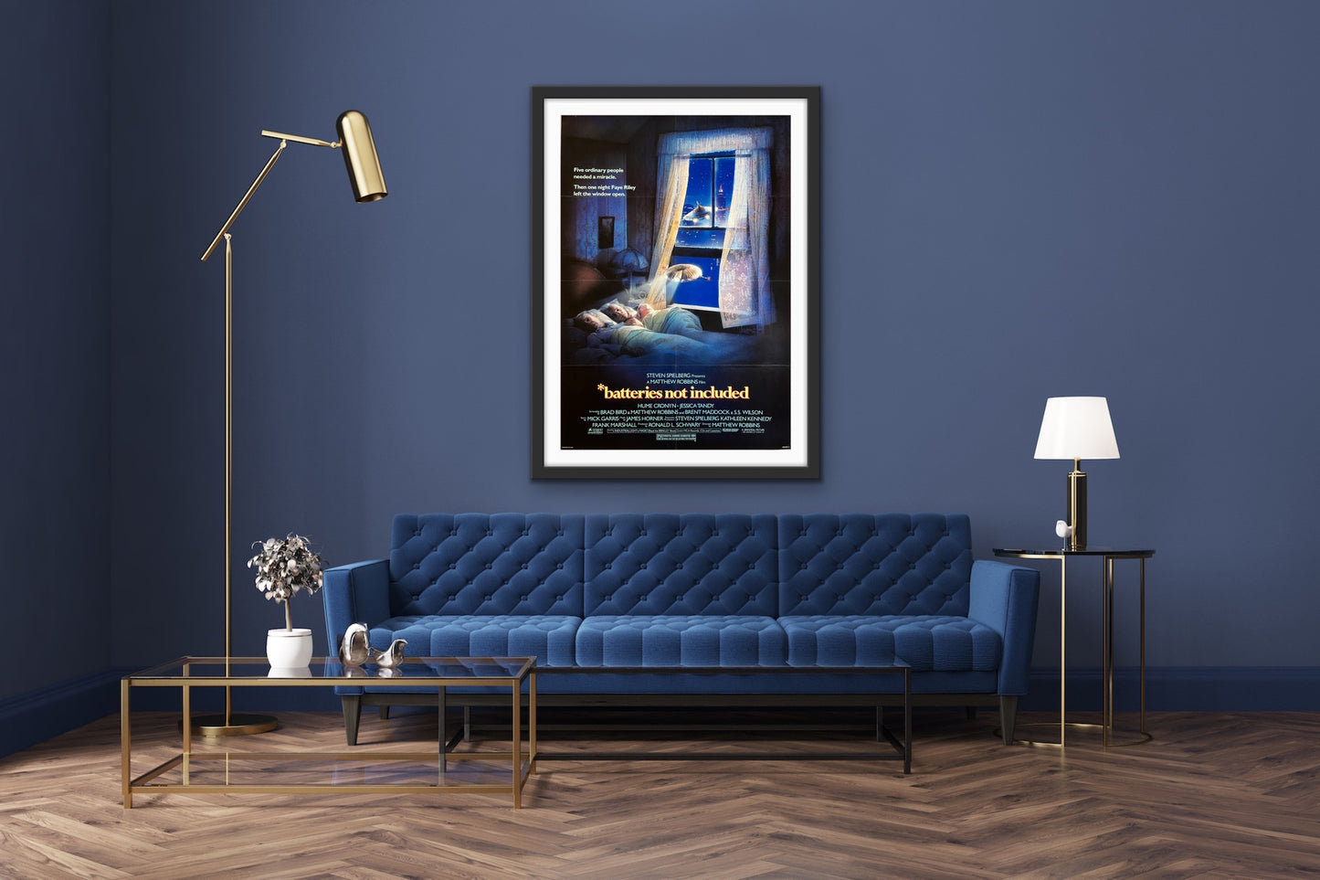 An original movie poster for the film *Batteries Not Included