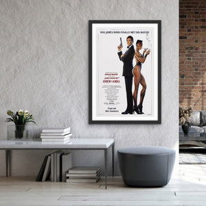 An original movie poster for the James Bond film A View To A KillAn original movie poster for the James Bond film A View To A Kill
