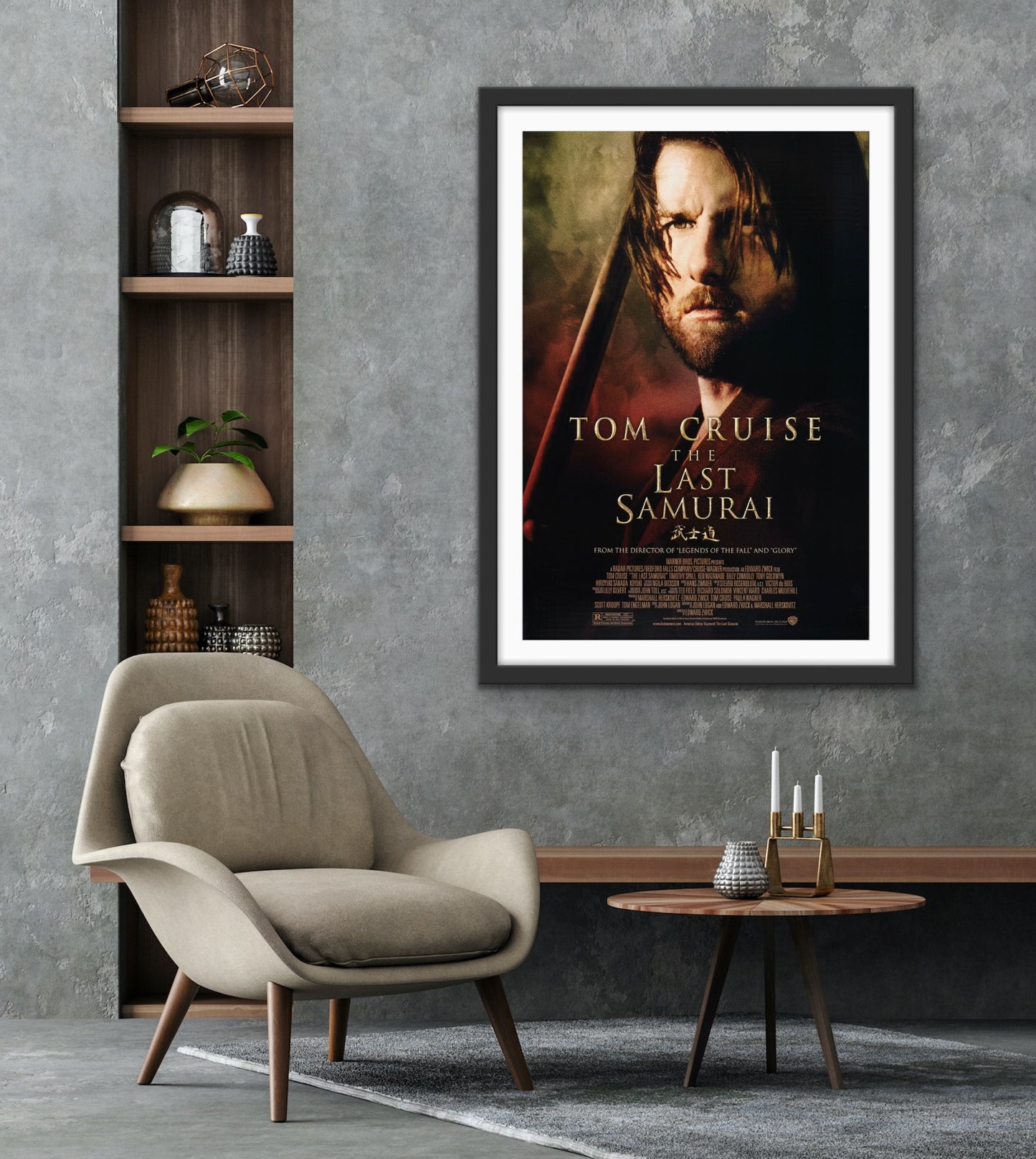 An original movie poster for the Tom Cruise film The Last Samurai
