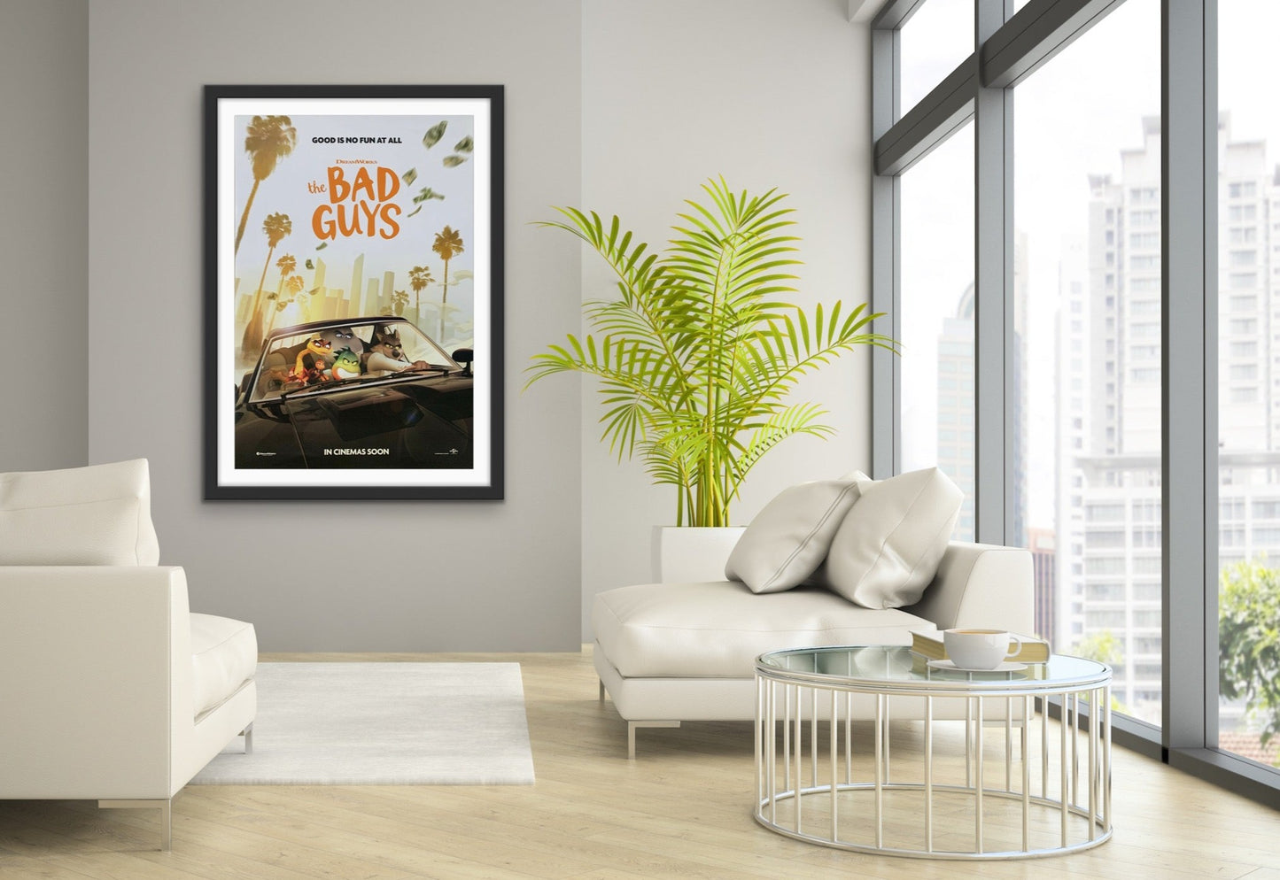 An original movie poster for the Dreamworks' animated film The Bad Guys