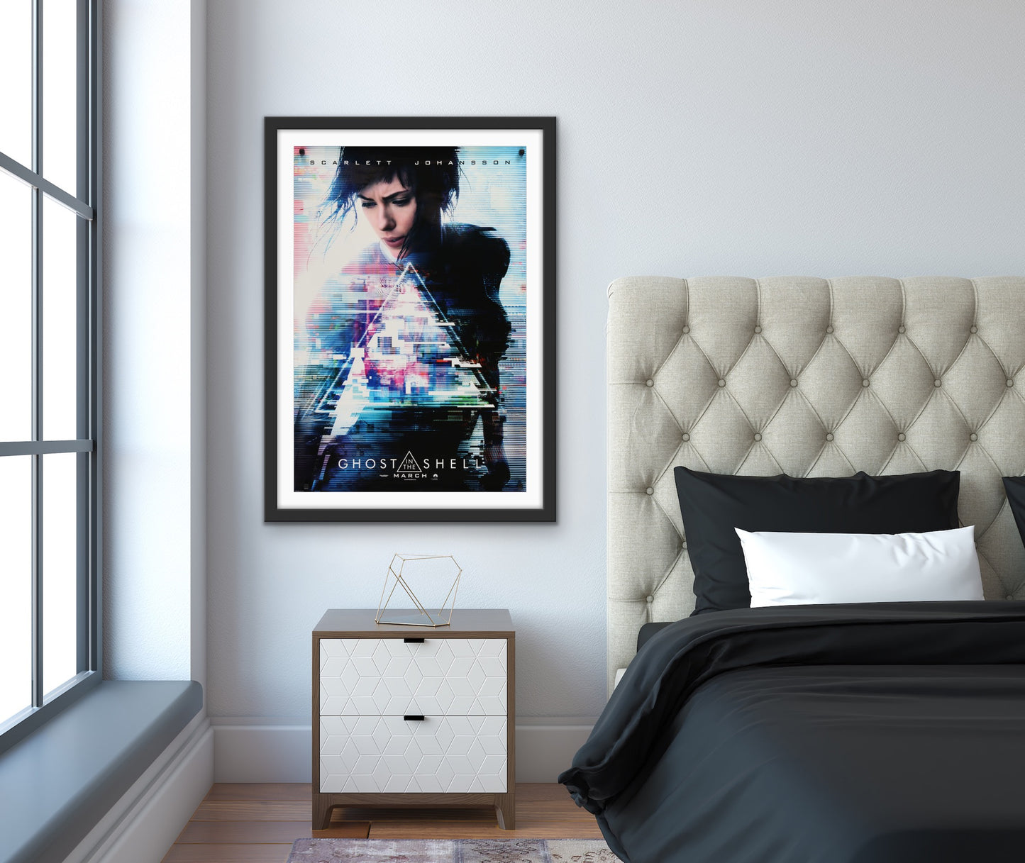 An original movie poster for the film Ghost In The Shell