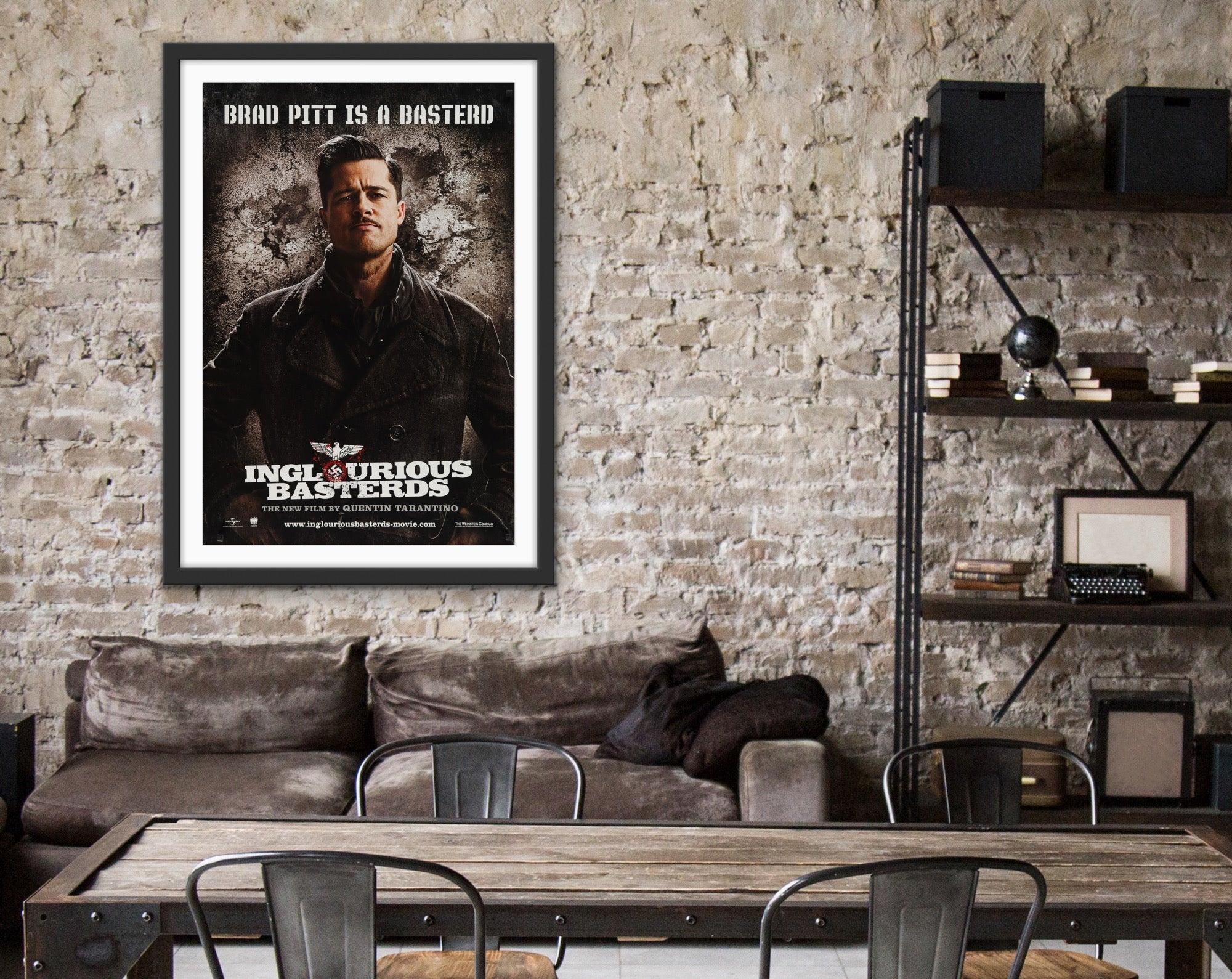 Locandina BASTARDI SENZA GLORIA Inglourious Basterds Tarantino Pitt Nazi B28 - Foto 14