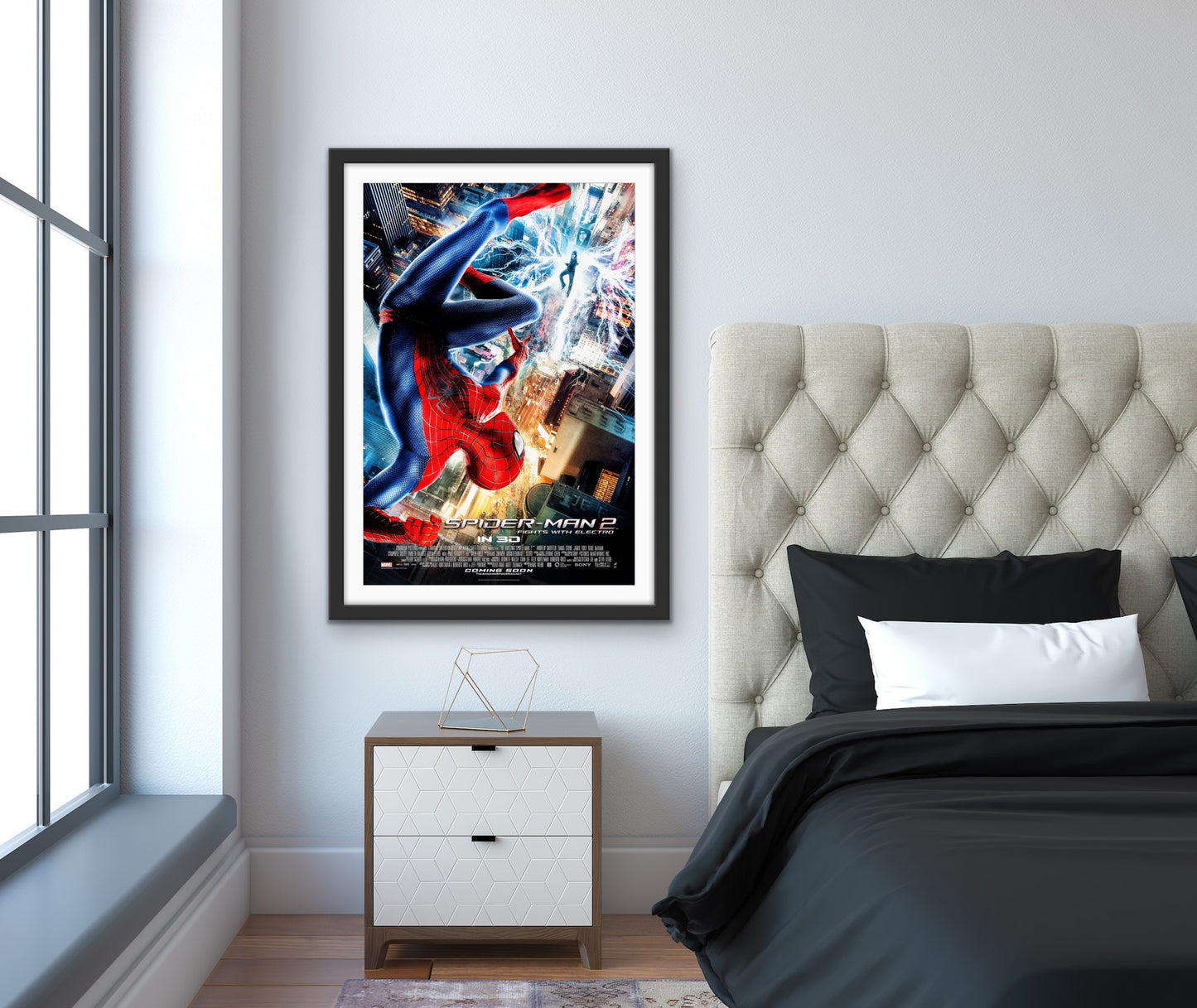 An original movie poster for the film The Amazing Spider-Man 2