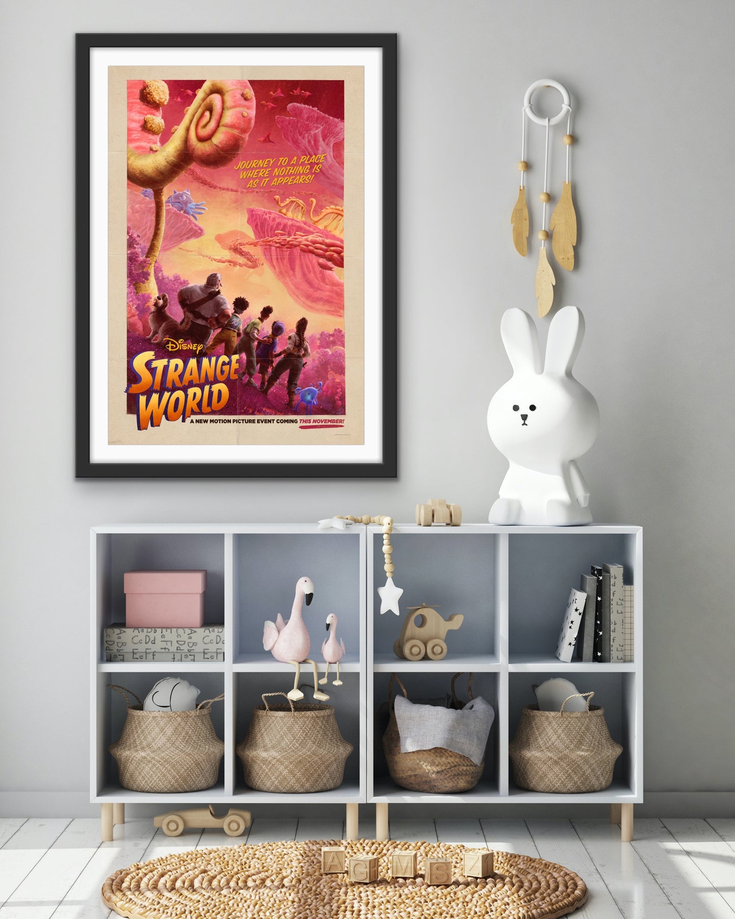 An original movie poster for the Disney film Strange World