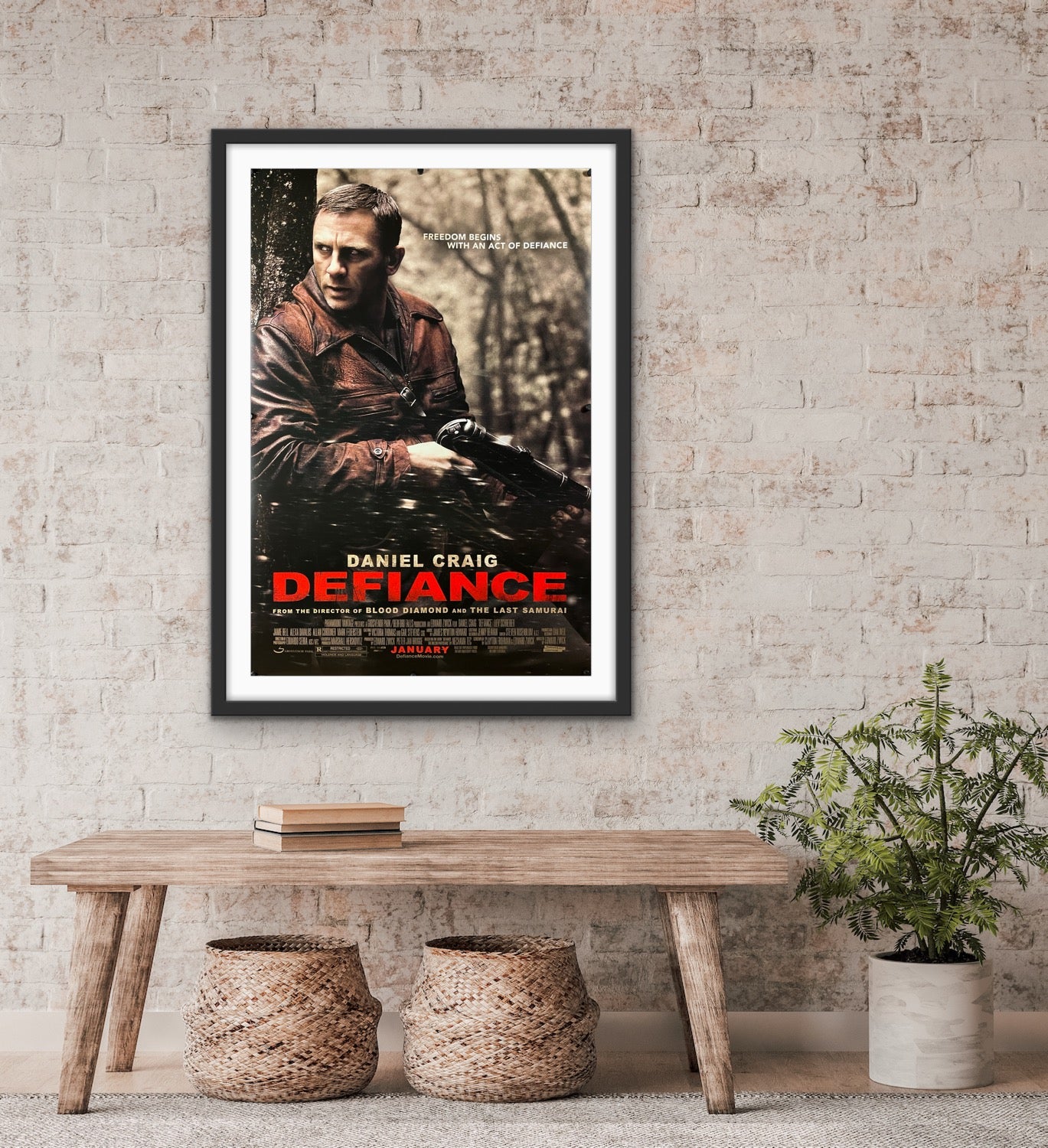 An original movie poster for the Daniel Craig film Defiance