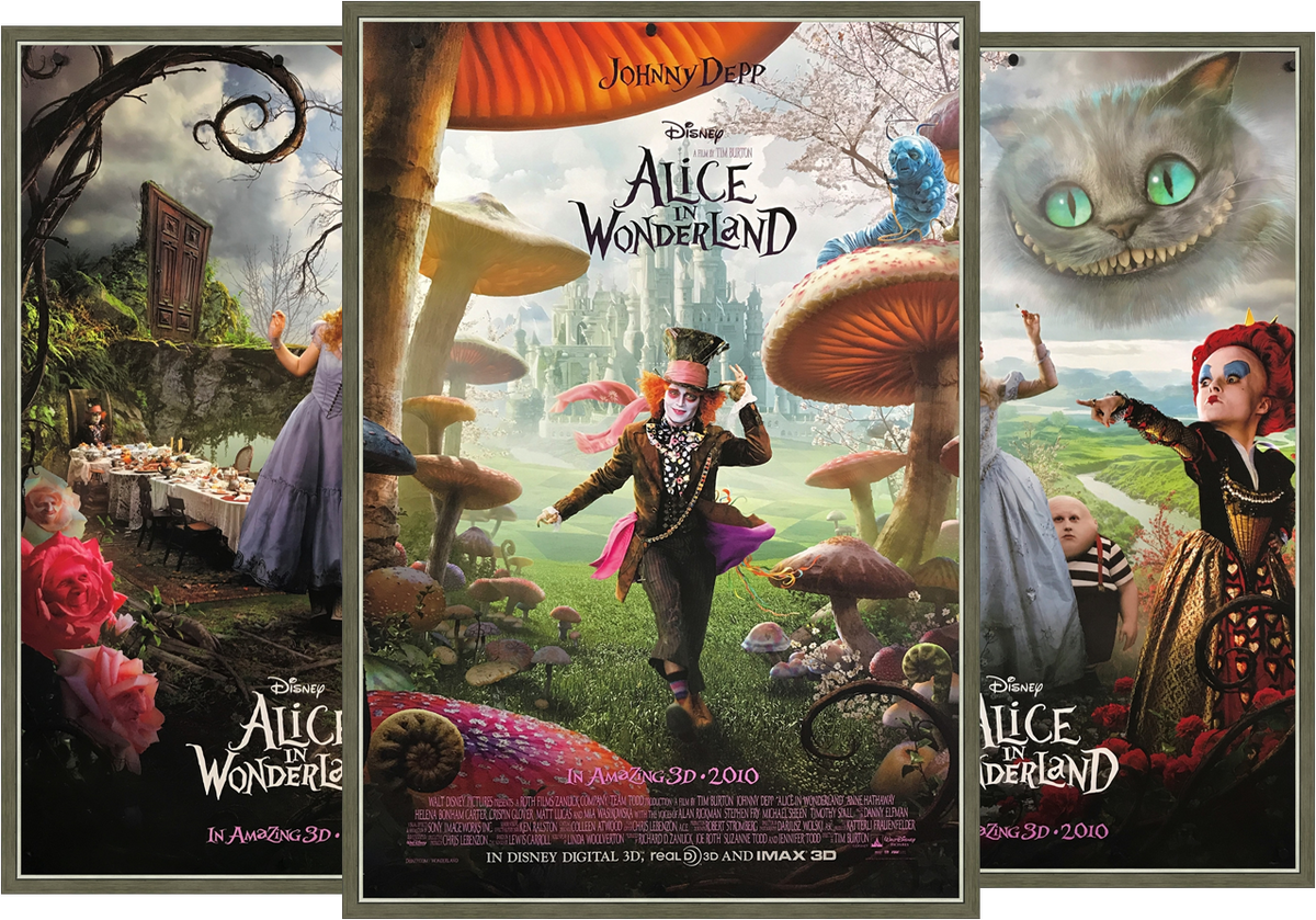 Alice In Wonderland (Triptych) - 2010 - Original Movie Posters