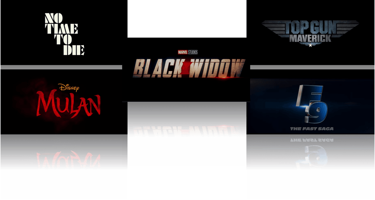Logos for 2020 Blockbuster Movies