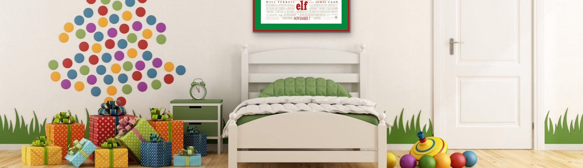 A child's bedroom at Christmas