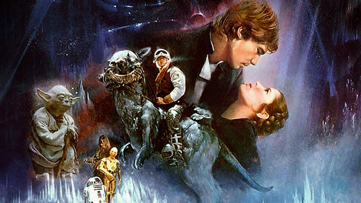 The Gone With The Wind style movie poster for The Empire Strikes Back by Roger Kastel