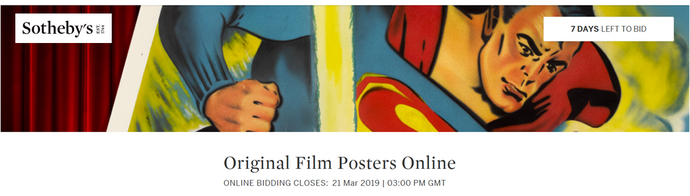 Sotheby's March 2019 Auction of Original Film Posters...
