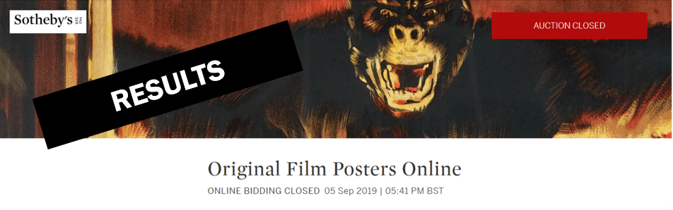 An image of the Sotheby's 2019 September Movie Poster auction