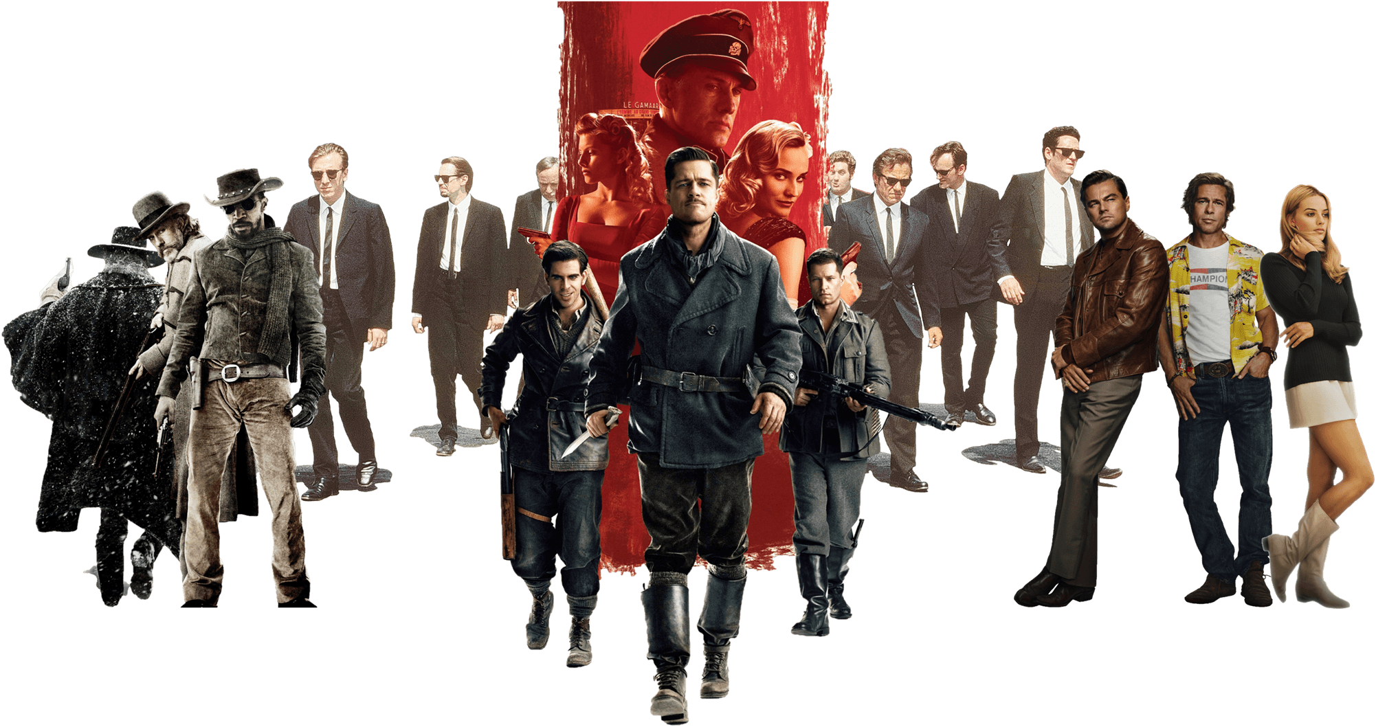 Django Unchained Inglourious Basterds Once Upon Time Hollywood Tarantino highest grossing movies