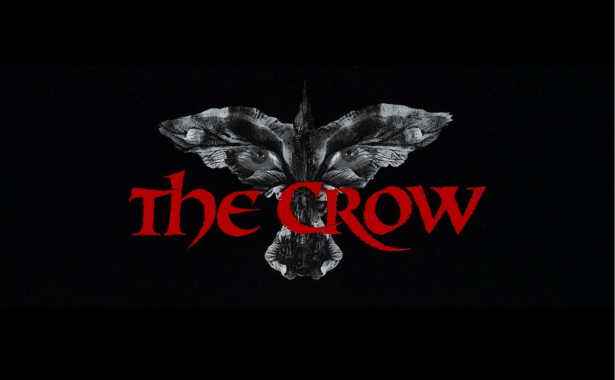 An original movie poster for the film The Crow