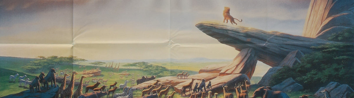 A detail from an original film / movie poster for The Lion King