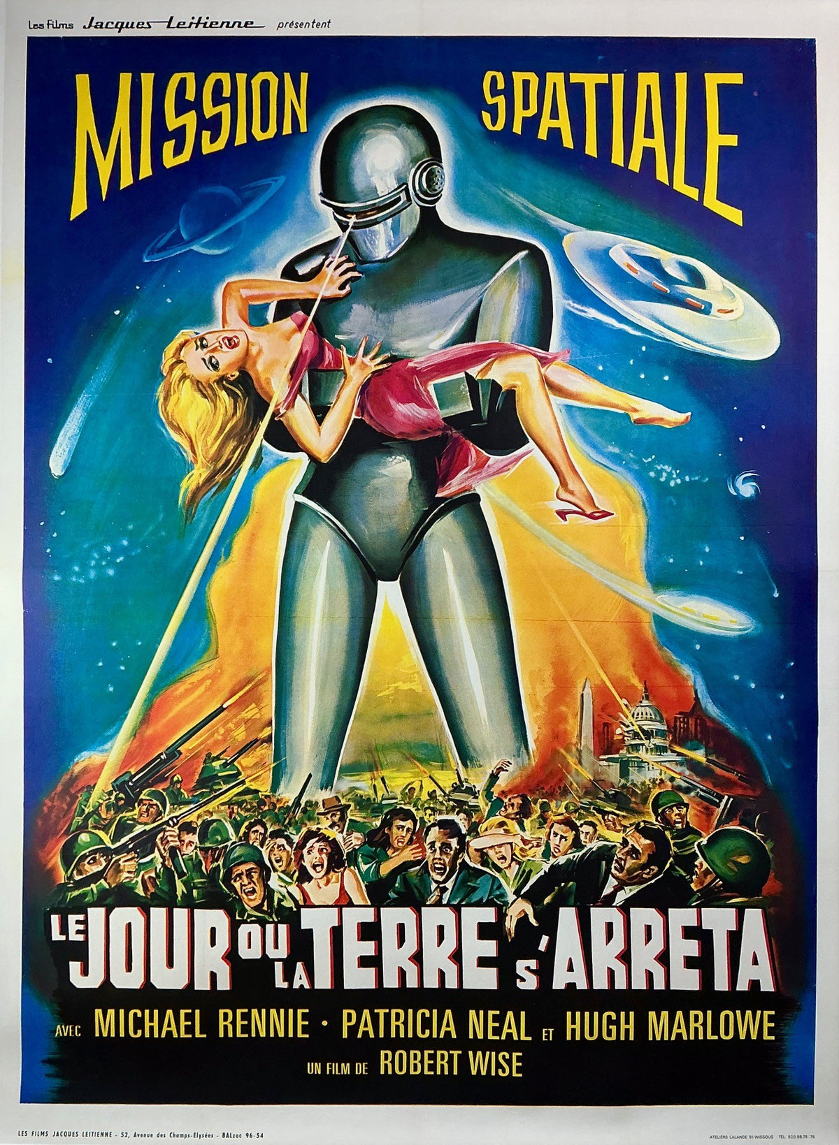 An original French Grande movie poster for the film The Day The Earth Stood Still