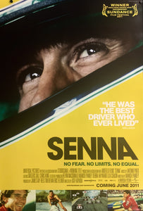 An original movie poster for the film Senna