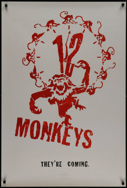 An original movie poster for the Terry Gilliam film 12 Monkeys
