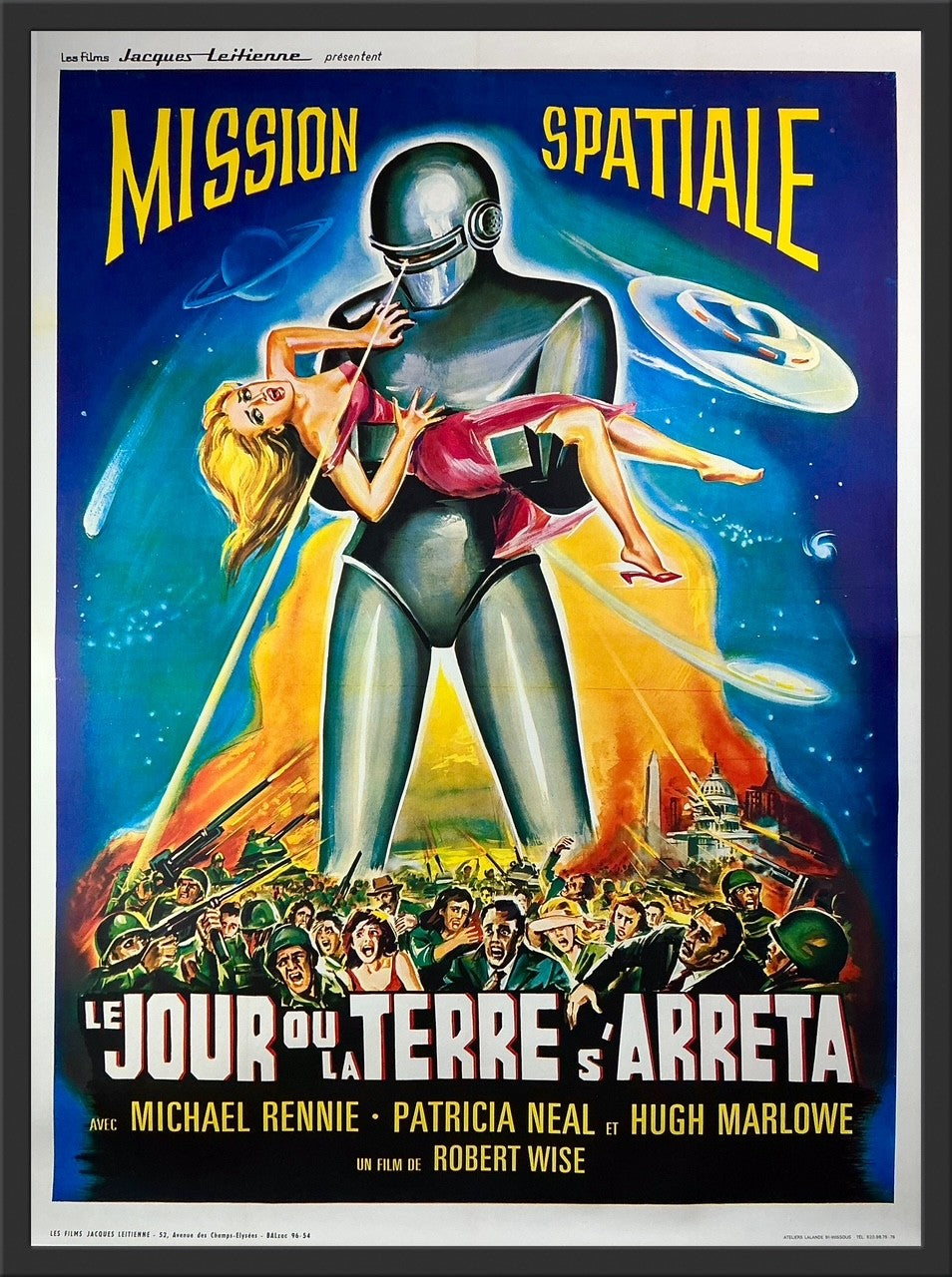 An original French Grande movie poster for the film The Day The Earth Stood Still
