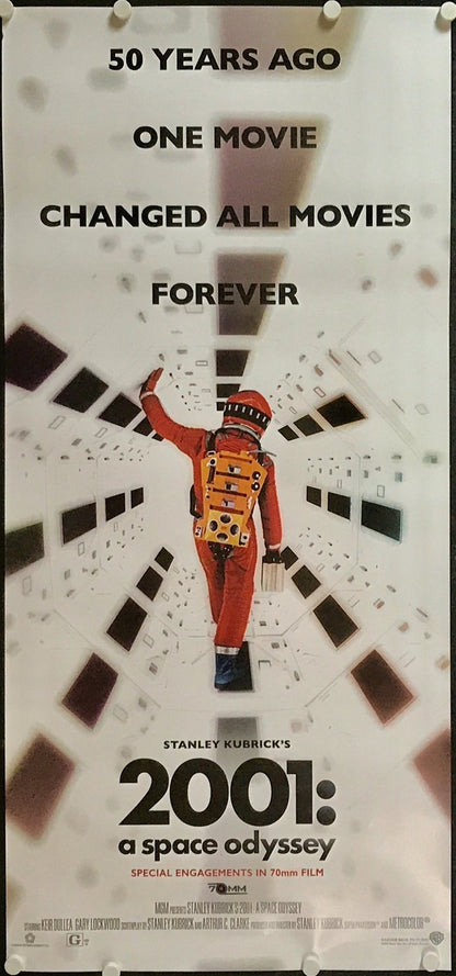 An original movie poster for the Kubrick film 2001 A Space Odyssey