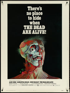 An original movie poster for the film The Dead Are Alive