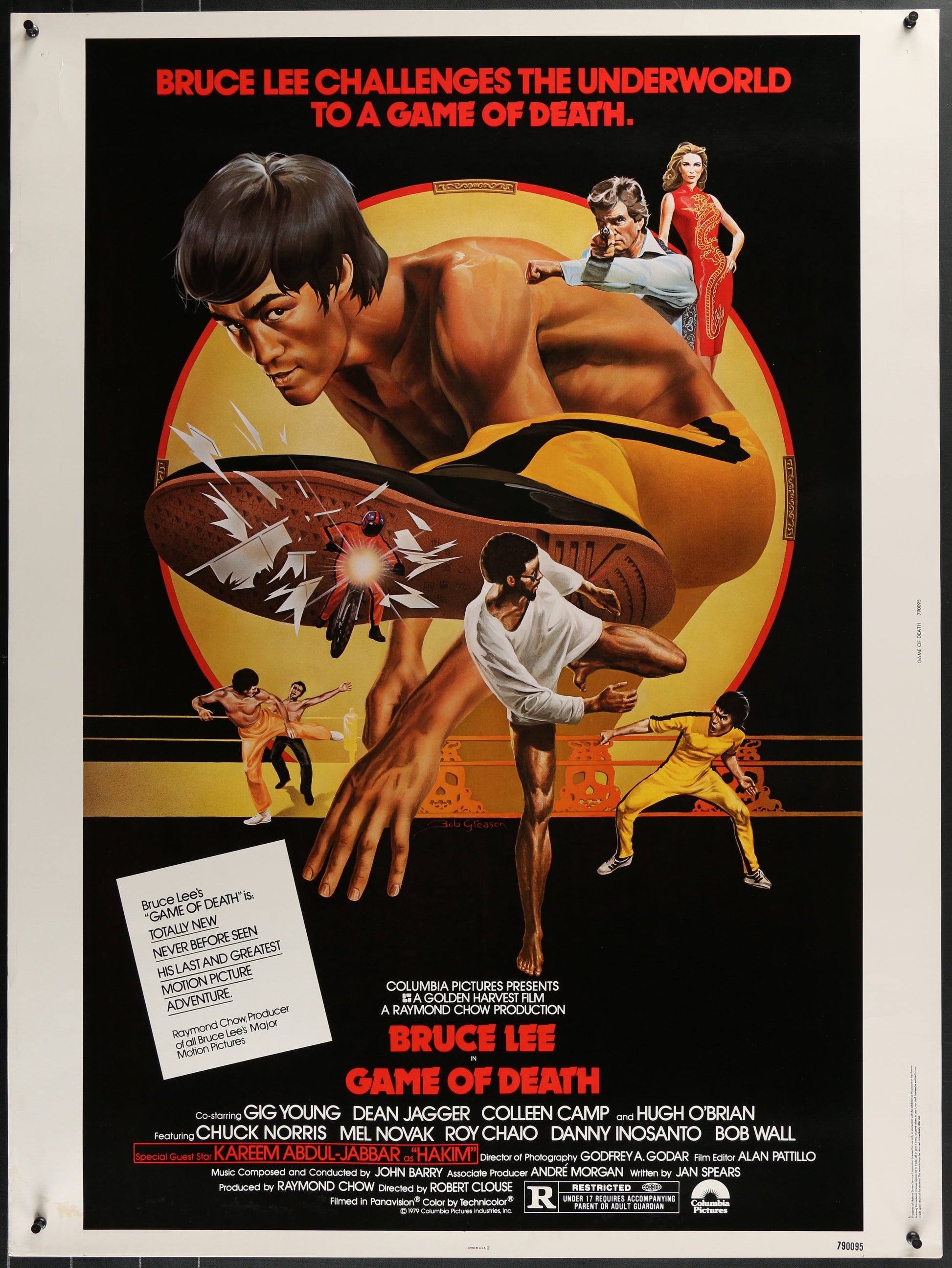 An original movie poster for the Bruce Lee film Game of Death