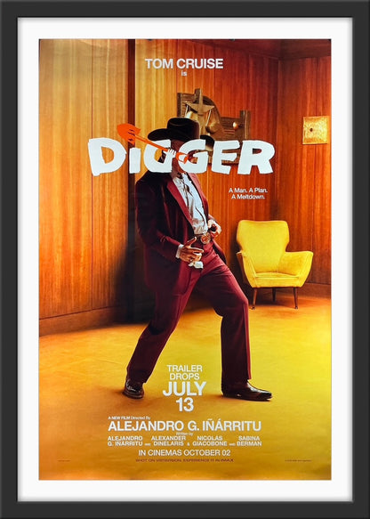 An original movie poster for the Tom Cruise film Digger