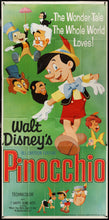 Load image into Gallery viewer, An original three sheet movie poster for the Disney film Pinocchio