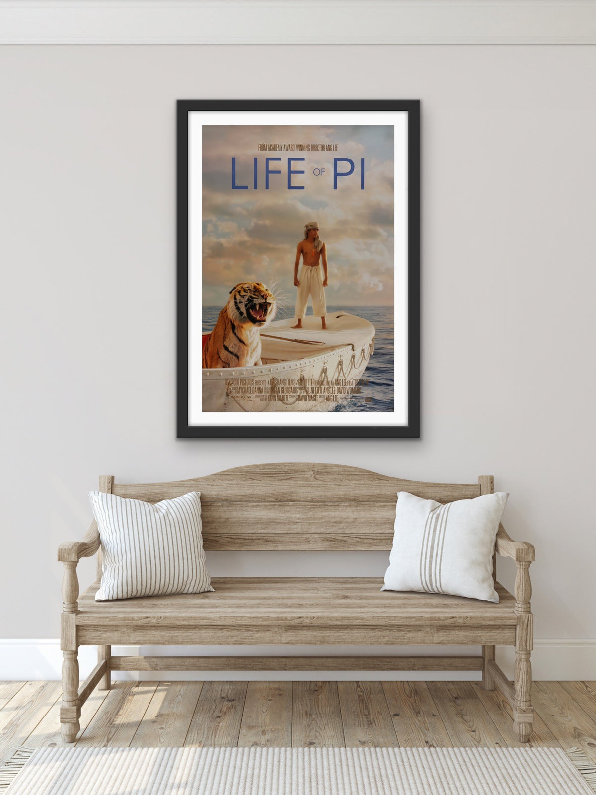 An original movie poster for the film The Life of Pi