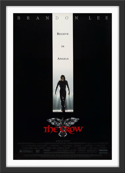 An original movie poster for the 1994 Brandon Lee film The Crow