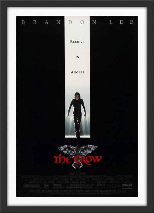 An original movie poster for the 1994 Brandon Lee film The Crow