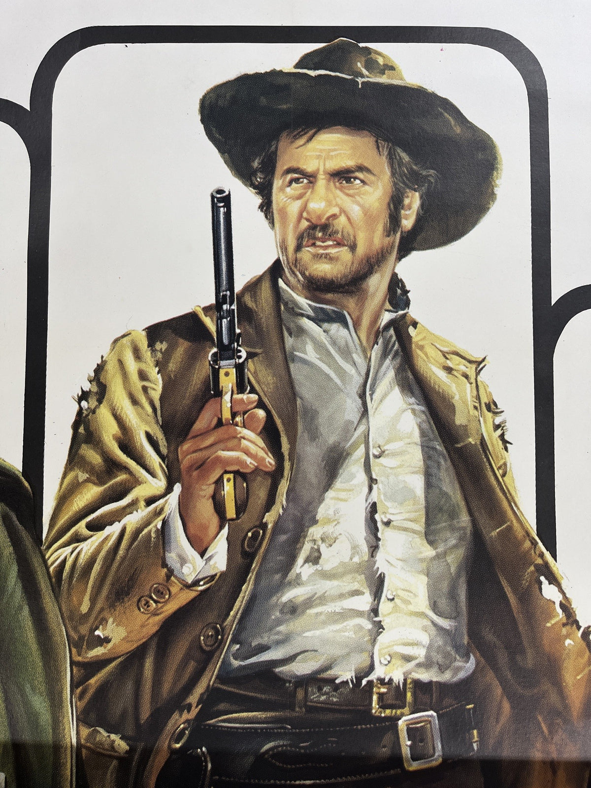 An original Italian movie poster for the Spaghetti Western film The Good The Bad and The Ugly