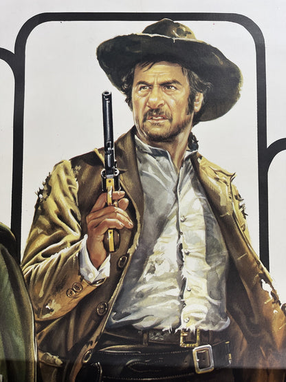 An original Italian movie poster for the Spaghetti Western film The Good The Bad and The Ugly