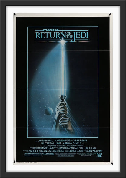 An original movie poster for the Star Wars film Return of the Jedi