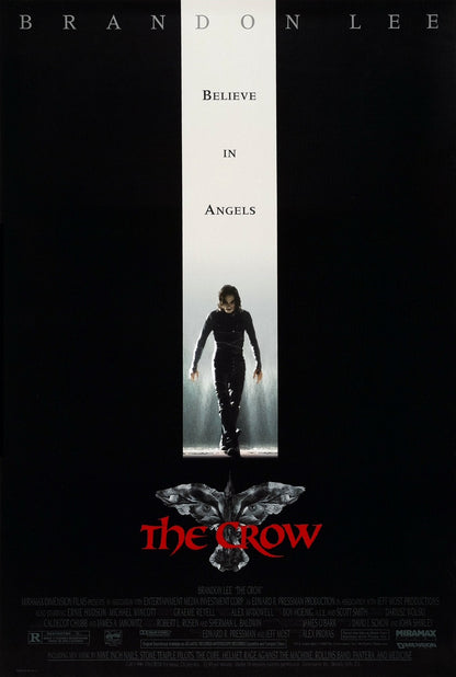 An original movie poster for the 1994 Brandon Lee film The Crow