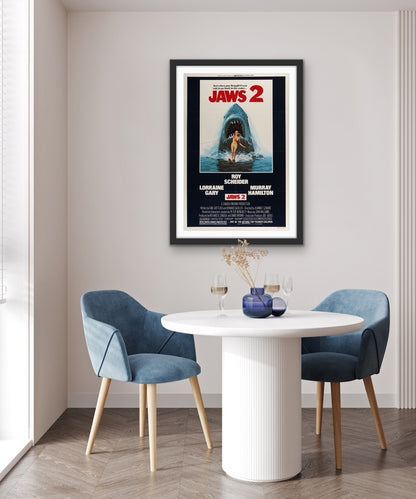 An original movie poster for the film Jaws 2