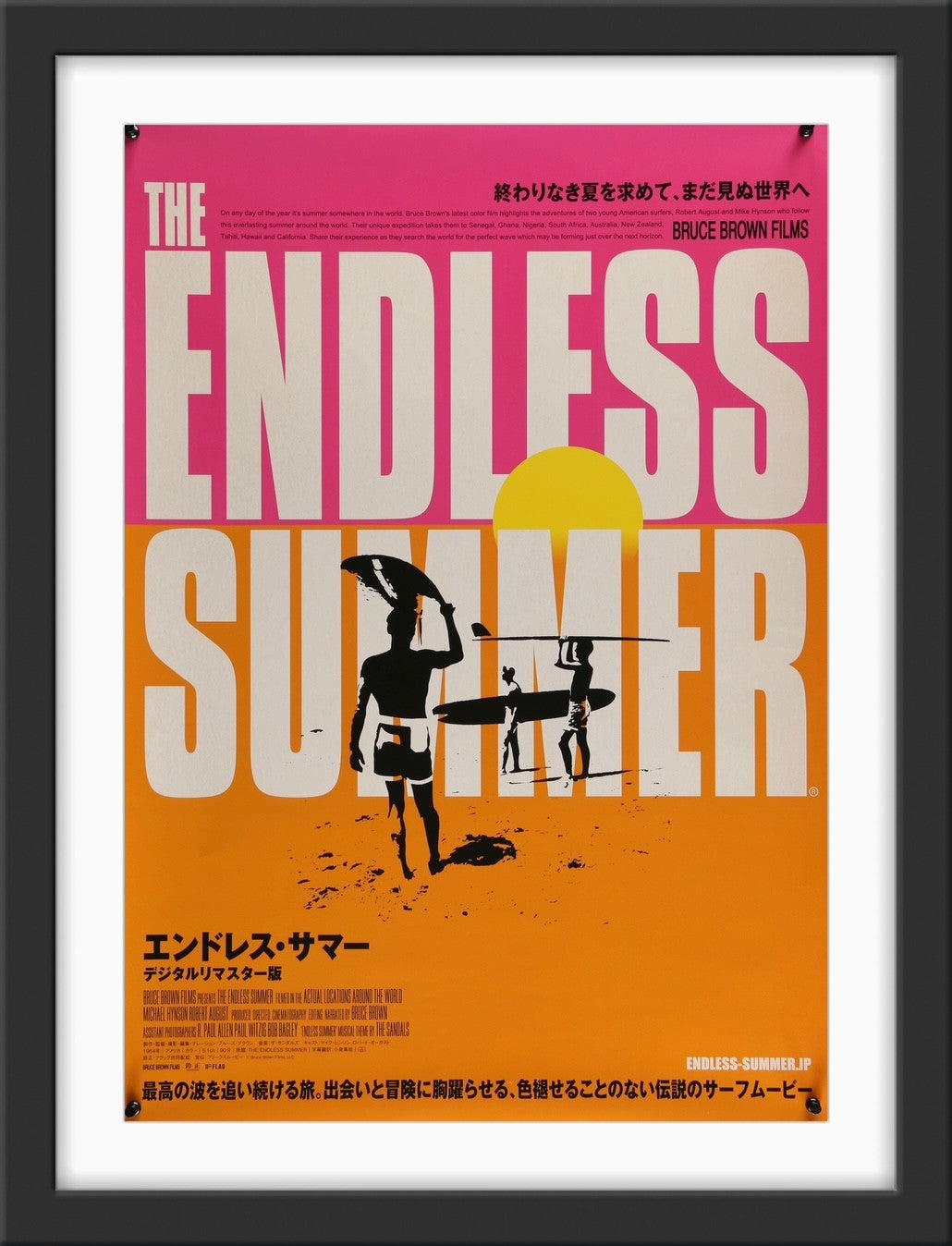 An original movie poster for the film The Endless Summer