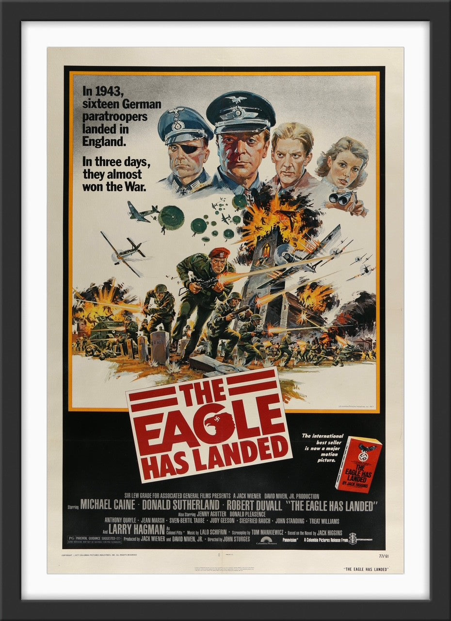 An original movie poster for the film The Eagle Has Landed