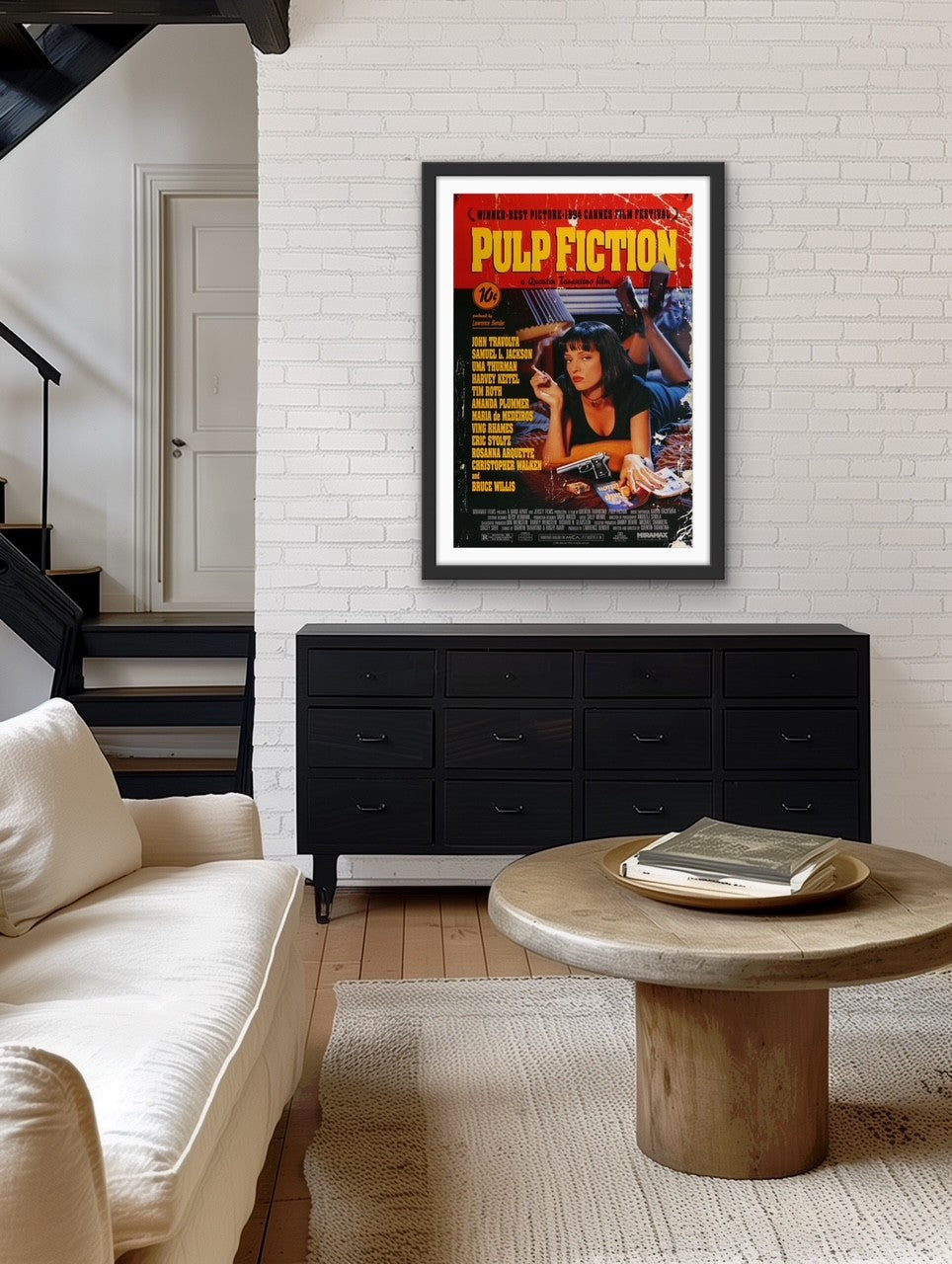 An original movie poster for the film Pulp Fiction