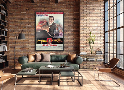 An original French grande movie poster for the James Bond film Goldfinger, with artwork by Jean Mascii
