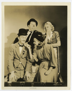 An original movie still from the Laurel and Hardy film Block Heads