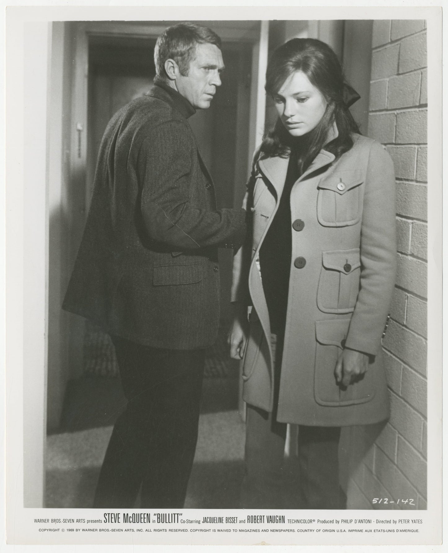 An original 8x10 movie still for the Steve McQueen film Bullitt