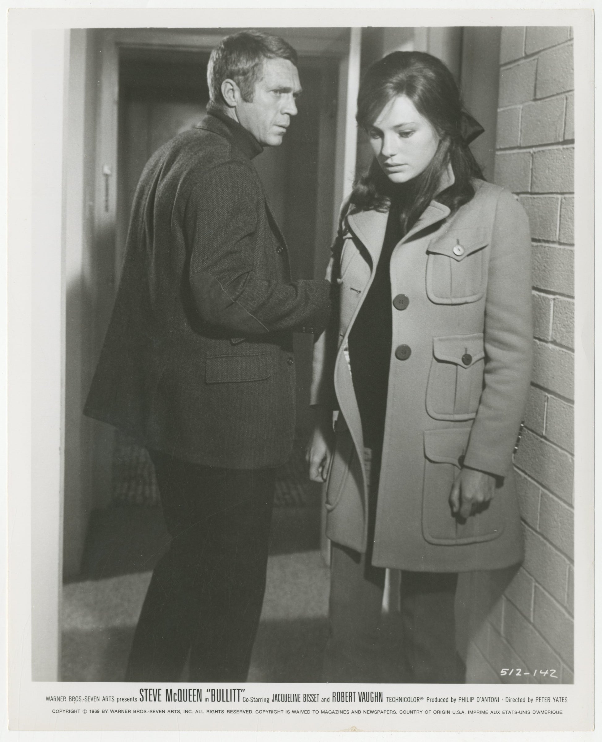 An original 8x10 movie still for the Steve McQueen film Bullitt